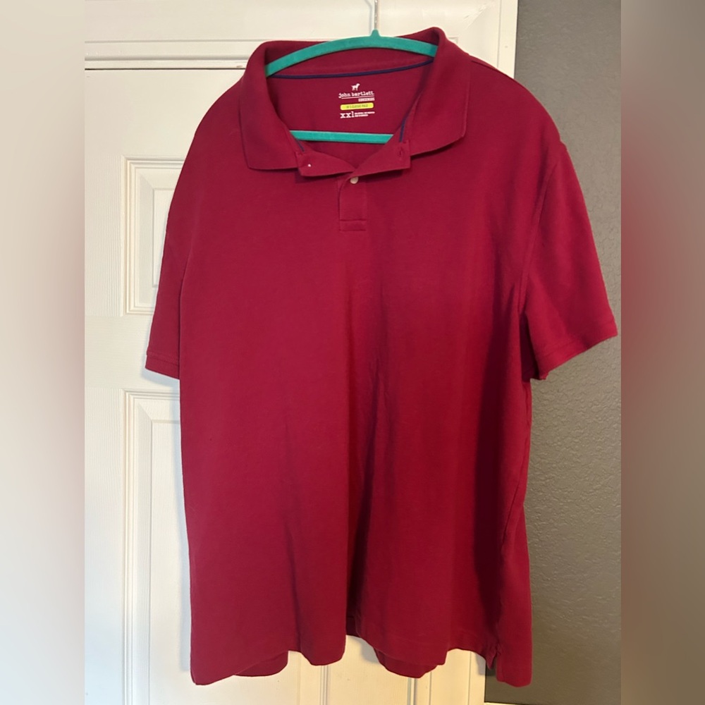 Men's Polo Shirt in Deep Wine Red - Classic Short Sleeve